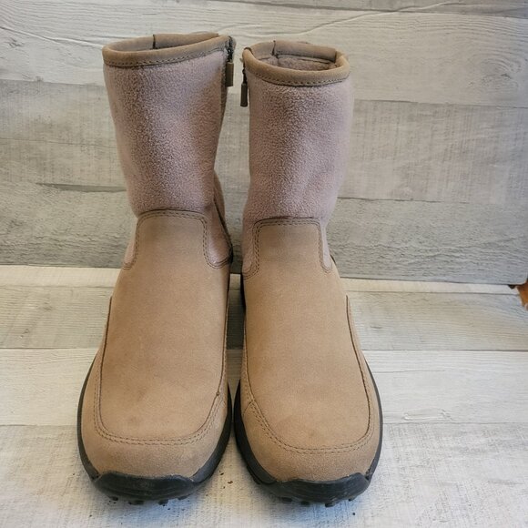 L.L. Bean Womens Medium Suede Winter Boots With Rubber Sole Size 7 - Picture 2 of 5